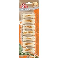 8in1 Delights Chicken Kauknochen, Größe XS, für extra stark, kräftig kauende, 7 Stück (140 g)