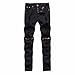 Produktbild Cargohose Herren Jeans Hose Skinny Pants Jeans Denim Hose Joggerhose Trainingshose Jogger Fitness Sport Outdoor wanderhose Fitnesshose Sweatpants Jogginghose Männer Loose Hose Baumwollmischung LMMVP (32, Schwarz)
