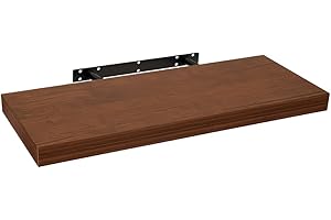 HERSIG - Estantes de Pared - Baldas Flotantes Pared - Estantería Flotante Madera - Baldas para Salones, Dormitorio - Estantes Flotantes Decorativos - Fijación Oculta - Max 10 kg - Wengue - 120x23,5 cm