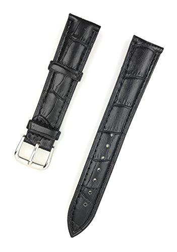 Watch Band Genuine Leather 18 mm Black Croco 18 mm Watch Bracelet