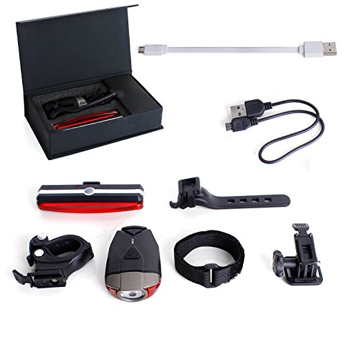 Unigear Wiederaufladbare LED Fahrradlampen Set als Fahradlicht Helmlicht für Radsport, Superhelle Fahrradbeleuchtung inkl. Frontlicht und Rücklicht, 3 Licht-Modi, 2 USB Kabel und 1 Lampenhalterung - 4