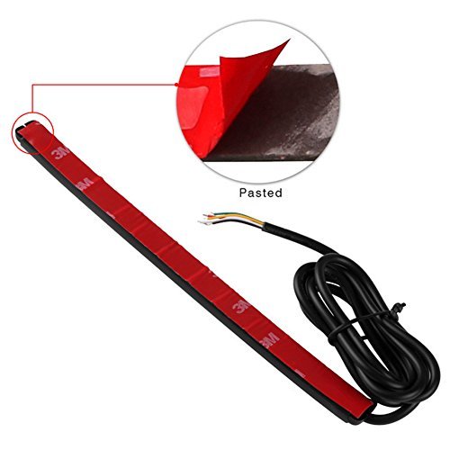 Universal-Motorrad-Endstück-Bremsen-Stop Signal Kennzeichenbeleuchtung Drehen,Evary 8 „Flexible Bendable 3258 LED-Licht-Streifen wasserdicht für Motorräder Autos SUV ATV Elektroautos - 4
