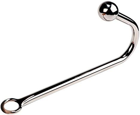iTimo Prostate Massage Gay Anal Plug Dilator Butt Plug with Ball Sex Toys for Men and Women Anal Hook Stainless Steel Metal