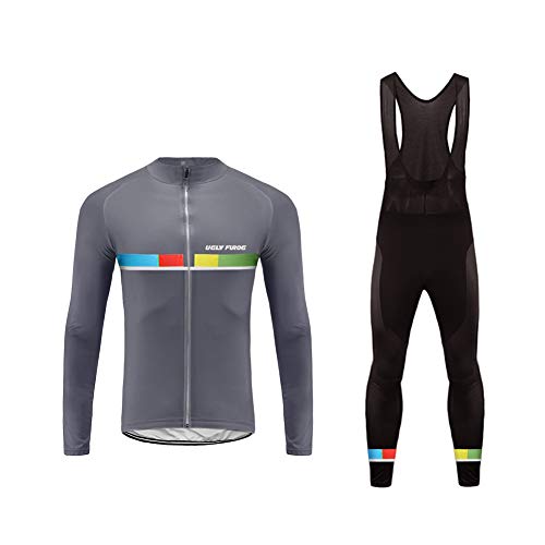 Uglyfrog Mens Cycling Jerseys, Long Sleeve Cycle Tops, Mountain Bike/MTB Shirt, Reflective Biking Bicycle Clothes, Excellent Performance, Quick Dry Size, XS-4XL CXMX04F