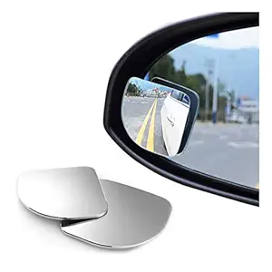 Automaze Triangle 360 Degree Car Wide Angle Round Blind Spot Mirror (2 Pc, 3R-056 )