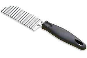 ‎WEDDHUIS WeddHuis Wellenschneider Edelstahl Wellenmesser Riffelmesser für Pommes Kartoffelschneider für Erwachsene und Kinder Wellenschnittmesser aus Edelstahl Crinkle Chip Cutter für Gemüse Salat Obst