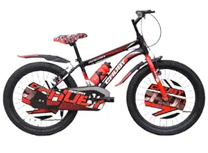 Kang International Magma Chuby MB 84 Red-Black Cycle Fully Adjustable with P.U Seat | Support for Boys and Girls 5 to 8 Years (Black-Red)