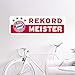 Produktbild Wandtattoo Rekordmeister Bayern München Banner FCB Rekordmeister Fußball Bundesliga Fans Meister Sterne Logo Wall-Art - 60x20cm