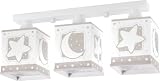Dalber 63233E Mond und Sterne Deckenlampe, 3-Flammige, Plastik, grau, 48 x 12.5 x 20.5 cm