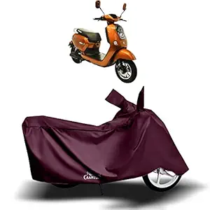 Cover Lab - Okinawa Lite New BS6 Water Resistant - Dust Proof - Full Bike Scooty Two Wheeler Body Cover for Okinawa Lite (Maroon)