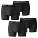 Produktbild Puma Herren Boxer Basic Unterhosen 4er Pack in verschiedenen Farben 521015001 (Dark Grey Mel / Black, XXL)