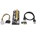 Produktbild Skylynn--1 pc 60cm PCI Express Riser Card PCI-E 1X To 16X USB 3.0 To 4Pin IDE Extension Cable Molex Power Supply For BTC Miner Machine(1 pc, B)