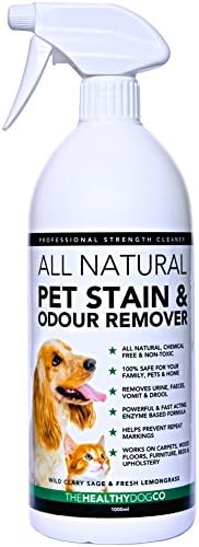 All Natural Pet Stain and Odour Remover | Vet &amp; Groomer Recommended Enzyme Cleaner | Stain and Odour Eliminator, Neutraliser &amp; Deodoriser Solution | Removes Dog &amp; Cat Vomit, Urine, Faeces and Drool