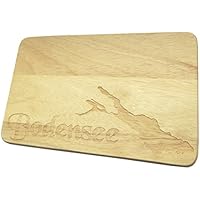 Brotbrett Bodensee Frühstücksbrett mit Gravur Holz
