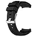 Produktbild Altsommer 11 Farben 22mm für HUAMI Amazfit Stratos Smart Uhr 2 Streifen Silikon Armband Ersatz Uhrarmband Edelstahl Faltschließe Armband Sportlich für Damen Herren 140mm-200mm (Schwarz)