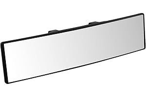 QWORK® Car Interior Rear View Mirror, Interior Clip On Panoramic Rearview Mirror, for Car SUV Trucks, 30x8cm