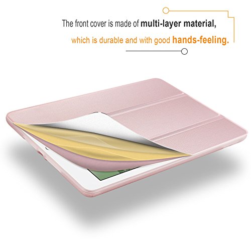 iPad Pro 10,5 Hülle, Infiland Ultra Smart Slim Lightweight TPU Schutzhülle Cover für Apple Neu iPad Pro 10,5″ Display 2017(mit Auto Schlaf / Wach Funktion)(Rosa Goldene) - 3