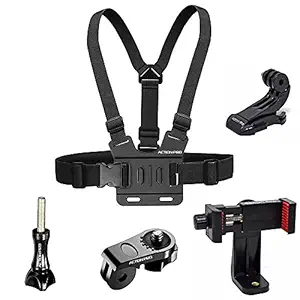 Action Pro Adjustable Chest Belt Phone Holder J Hook Quick Conversion Block Head Adapter Long Thumb Screw Compatible with GoPro Hero 9 8 7 6 5 4 All Cameras