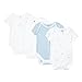 Bluezoo Pack Of Four Babies Blue Star And Transport Printed Bodysuits