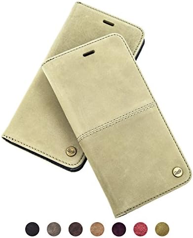 QIOTTI Apple iPhone 6 / 6S (4.7") Leather Case incl. TEMPERED GLASS H9 HD+ Premium Slim Leather Stand Case / Cover Wallet including nice Gift box and dustbag - VINTAGE GREEN