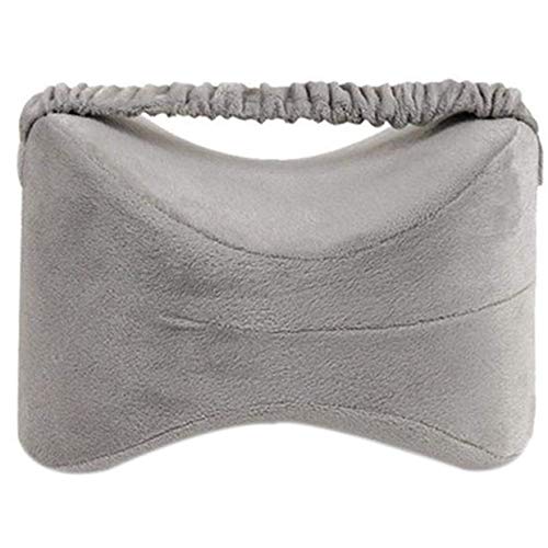 Meigirlxy Oreiller de Genou orthopédique pour sciatique Soulagement et de Sommeil, Mousse à mémoire de Forme Coussin de Jambe pour utilisateurs Dormant sur Le côté et Grossesse, 280 * 228 mm, Gris