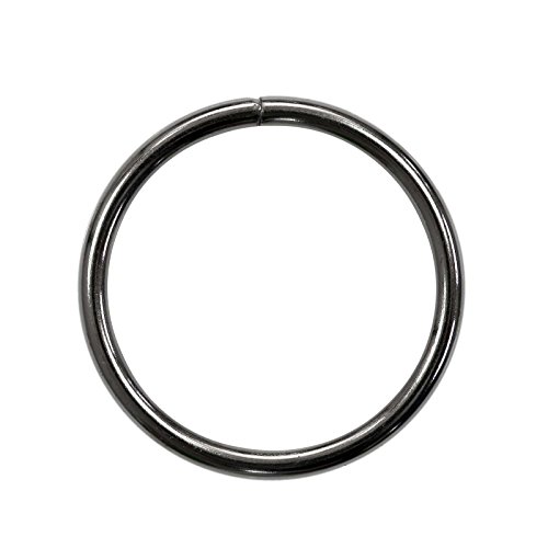 10 Metallringe für Gürtel, Taschen und mehr, Ø 25 mm, silber - 2