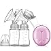 Price comparison product image Electric Breast Pump - Double Suction Function Large Traction Device Comfortable Automatic Milking Device Milk Pump, White, Green, Pink,Green,Pink