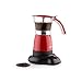 Produktbild oneConcept Funpresso • Espressomaschine • Espressokocher • 300 ml • 480 Watt • Aluminium • durchsichtiger Aufsatz • kabellos • 6 Espressotassen • Cool-Touch Griff • Sicherheitsventil • rot