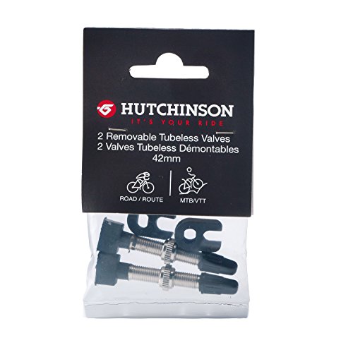  Hutchinson AD60207 Kit de Valvulas Tubeless Universales (2 Unidades), Unisex, Gris Negro, Talla Única