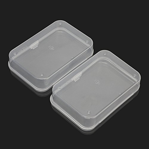 2 Stücke Kunststoff Transparent Lagerung Sammlungen Container Box Fall Küche Liefert 8.8x6x2 cm - 5