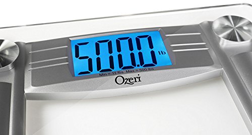 Digitale Badezimmerwaage ProMax von Ozeri (230 kg) mit Körpermaßband und Körperfett-Messzange - 2