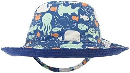 Superora Boys Bucket Sun Hat Cap Cute Reversible Adjustable Strap Wide Brim for Daily Casual Outdoor Wear