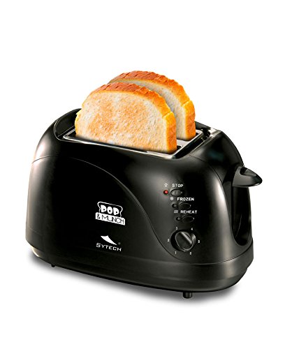 Sytech SY-TS15NG Tostadora con 2 compartimientos, 750 W, Negro