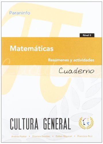 Cuaderno de trabajo Matemáticas Nivel 2 (Cultura General)