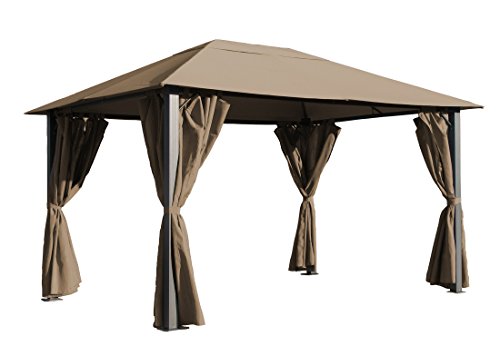 Preisvergleich Produktbild 4 Seitenteile zu Pavillon Paris 3x4m Taupe