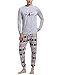 Produktbild Swallowuk Weihnachten Pyjamas Weihnachts Nachtwäsche Xmas Elch Schlafanzug Lange Ärmel Sleepwear Langarmshirt Sweater Set Familie Kleidung (4T, Grau)