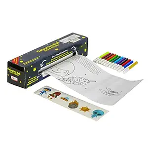 CocoMoco Kids Solar System Colouring Roll Story Book for Kids Wall, Educational Toy Kit Birthday Return Gift for 2-3, 4-5 Years Boys Girls, Multicolor