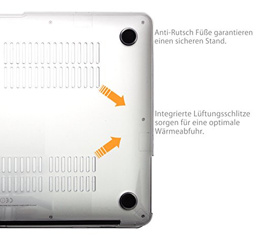 MyGadget Macbook Air 13 Zoll Hülle *matt* Case (Laptop Modell ab Mitte 2011) Plastik Schutzhülle Hartschale Schutz Cover Verkleidung (Transparent) - 3