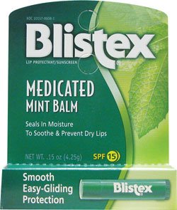 Blistex, Medicated Mint Balm, Lip Protectant/Sunscreen, SPF 15, .15 oz (4.25 g)