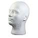Price comparison product image beiguoxia Male Wigs Display Mannequin Head Stand Model HTC VR Headsets Mount Styrofoam Foam White