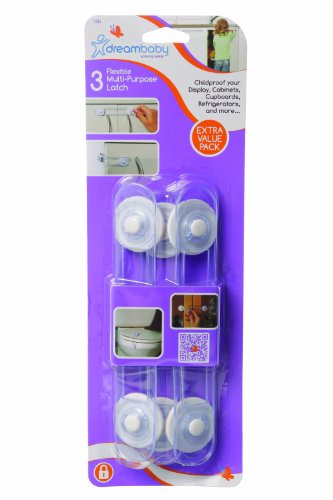 Dreambaby Multi-purpose Latches - Extra Value (Pack Of 3, Transparent)