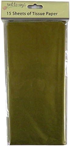 Just to Say Coloured Large Tissue Paper - Gold - 15 Sheets - Size 680mm x 500mm