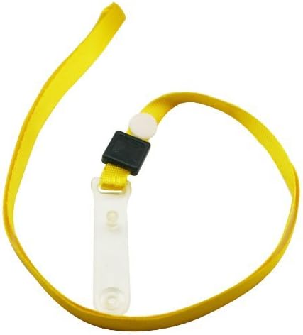 Chuzhao Wu Yellow Polyester Lanyard Neck Strap Swivel Plastic Clip Hook For ID Card Holder(Pack Of 10)