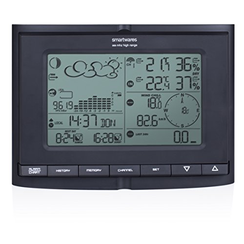 Smartwares kabelose 868 Mhz Wetterstation SHS-54000-EU mit Display und Thermo-/Hygro, Wind- und Regensensor; HomeWizard kompatibel - 9