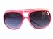 Produktbild Unisex Herren / Damen Sonnenbrille pinker Rahmen mit weißen Streifen verspiegelt 40116
