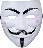 Fancy Dress Adults PVC Quality Mask with velcro eslasticated strap V for Vendetta Guy Fawkes Face Mask Fancy Halloween available in 1 2 5 and 10 Multip-packs Costumeplay by Ultra