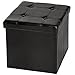 TecTake 38x38x38 cm Tabouret pouf cube dé pliable coffre cube siège boîte de rangement - diverses couleurs au choix - (Noir (No. 401472))