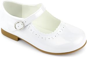 SEVVA Girls Spanish Style Mary Jane Shoes Shiny Patent