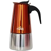 Any Morning 300 ml Paslanmaz &Ccedil;elik Moka Pot İnd&uuml;ksiyon Uyumlu Bakır Rengi FE001-6