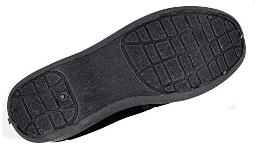 Mens Zedzzz Black Textile Comfortable Slippers Sizes 8 9 10 11 12 13 14 15 16